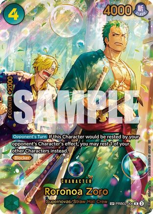 Roronoa Zoro - PRB02-006 (SP) (PRB02-006) - The Azure Sea's Seven Foil - Card Brawlers
