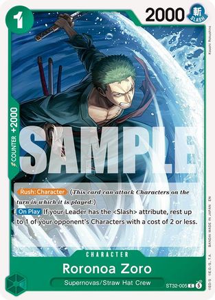 Roronoa Zoro (ST32-005) (ST32-005) - Starter Deck 32: GREEN Roronoa Zoro - Card Brawlers