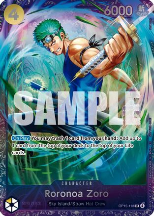 Roronoa Zoro (Treasure Cup August 2026) (OP15-113) - One Piece Promotion Cards Foil - Card Brawlers