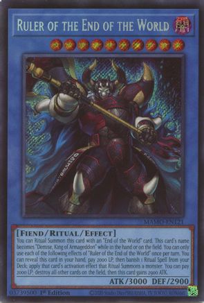 Ruler of the End of the World (MAMO-EN121) - Magnificent Monsters 1st Edition - Card Brawlers