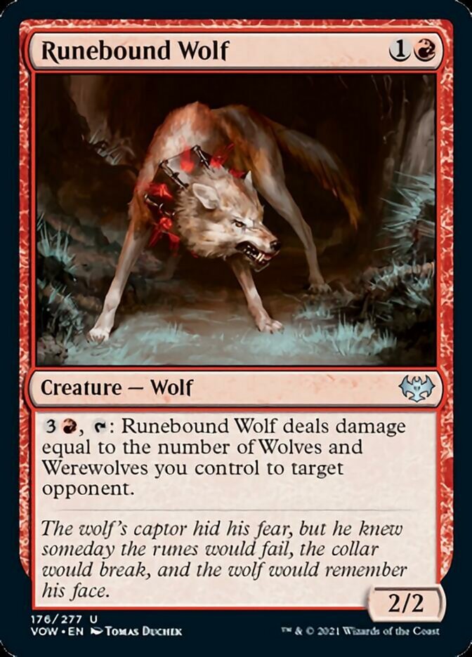 Runebound Wolf [Innistrad: Crimson Vow] - Card Brawlers