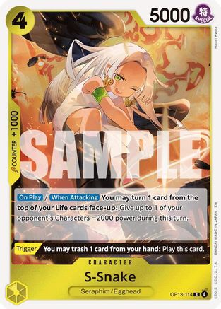 S-Snake (OP13-114) - Carrying On His Will Foil - Card Brawlers