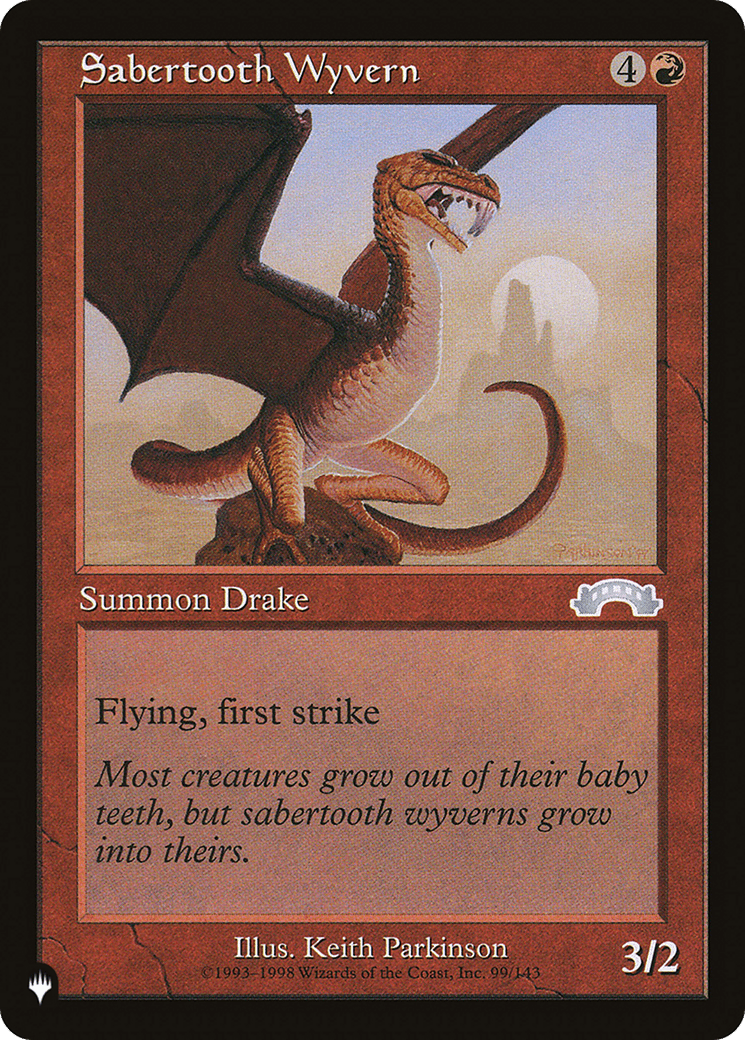 Sabertooth Wyvern [The List] - Card Brawlers