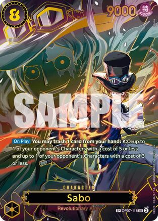 Sabo - OP07-118 (SP) (OP07-118) - Carrying On His Will Foil - Card Brawlers