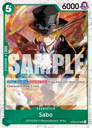 Sabo - OP09-027 (Pirate Foil) (OP09-027) - Premium Booster -The Best- Vol. 2 Foil - Card Brawlers
