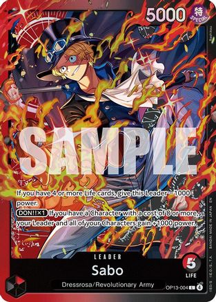 Sabo (OP13-004) (OP13-004) - Starter Deck 35: RED/BLACK Sabo Foil - Card Brawlers
