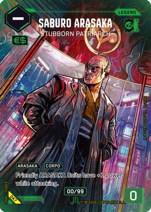 Saburo Arasaka - Stubborn Patriarch (047) - Edgerunner Open Season 1 Foil - Card Brawlers