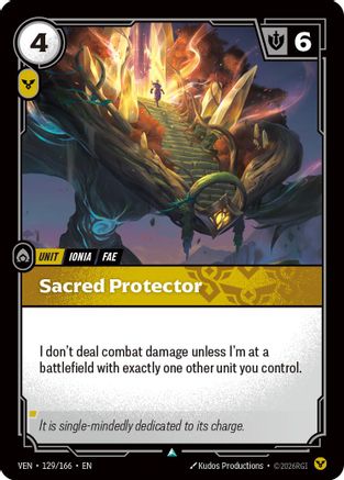 Sacred Protector (129/166) - Vendetta - Card Brawlers