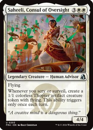 Saheeli, Consul of Oversight (FRA-203) - Reality Fracture - Card Brawlers