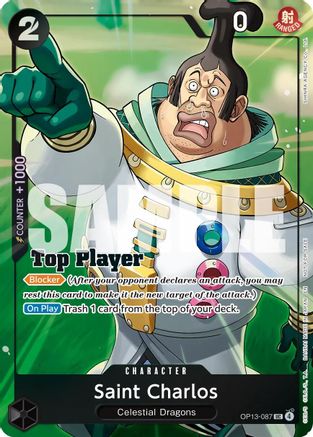 Saint Charlos (CS 26-27 Top Player Pack Vol. 1) (OP13-087) - One Piece Promotion Cards Foil - Card Brawlers