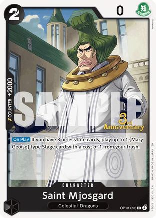Saint Mjosgard (OP13-092) - Carrying On His Will: 3rd Anniversary Tournament Cards - Card Brawlers