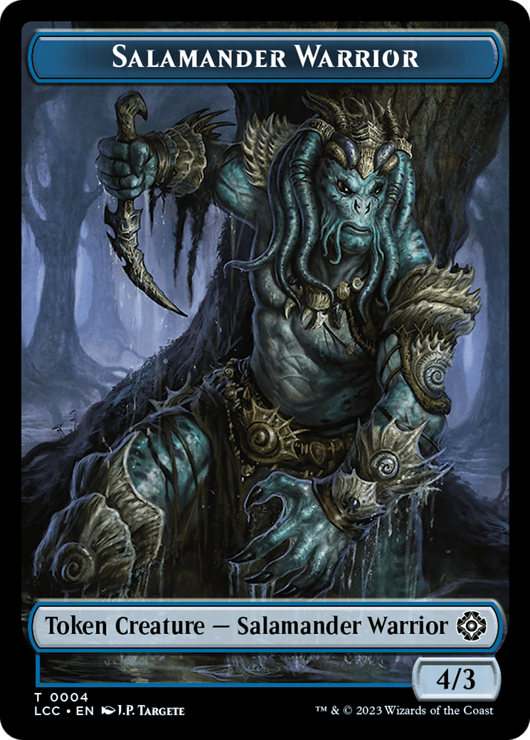 Salamander Warrior // Shapeshifter Double - Sided Token [The Lost Caverns of Ixalan Commander Tokens] - Card Brawlers