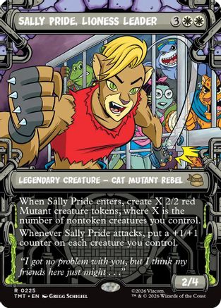 Sally Pride, Lioness Leader (Showcase) (TMT-225) - Teenage Mutant Ninja Turtles Foil - Card Brawlers