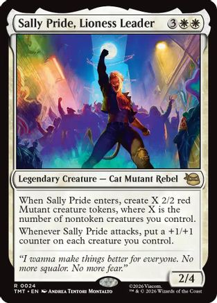 Sally Pride, Lioness Leader (TMT-024) - Teenage Mutant Ninja Turtles Foil - Card Brawlers