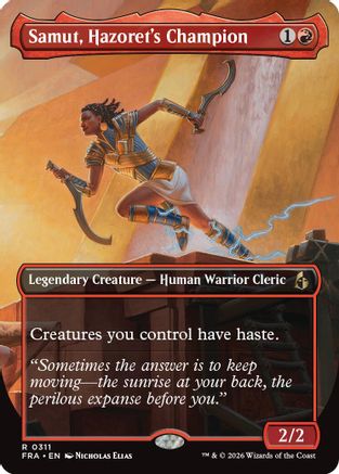 Samut, Hazorer's Champion (Borderless) (FRA-311) - Reality Fracture - Card Brawlers