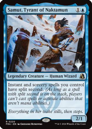 Samut, Tyrant of Naktamun (PPFRA-220) - Promo Pack: Reality Fracture Foil - Card Brawlers