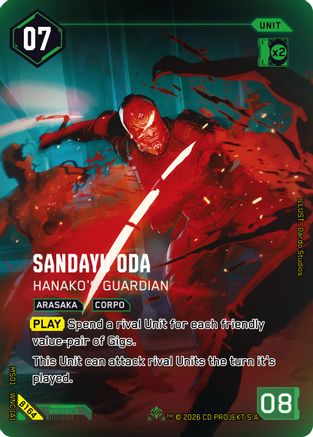 Sandayu Oda - Hanako's Guardian (IO) (B164) - Welcome to Night City Beta Foil - Card Brawlers