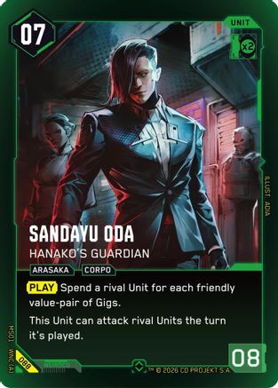 Sandayu Oda - Hanako's Guardian (Rare) (088) - Welcome to Night City Retail Foil - Card Brawlers