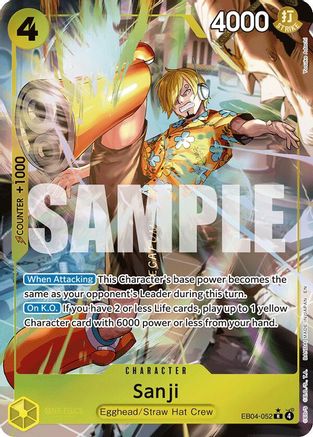 Sanji (EB04-052) (Alternate Art) (EB04-052) - Adventure on Kami's Island Foil - Card Brawlers