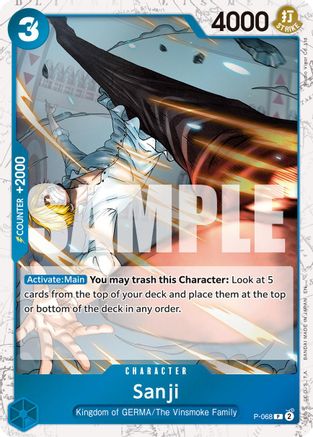 Sanji - P-068 (Pirate Foil) (P-068) - Premium Booster -The Best- Vol. 2 Foil - Card Brawlers