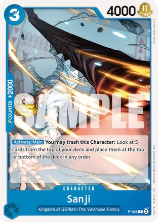 Sanji - P-068 (Reprint) (P-068) - Premium Booster -The Best- Vol. 2 - Card Brawlers