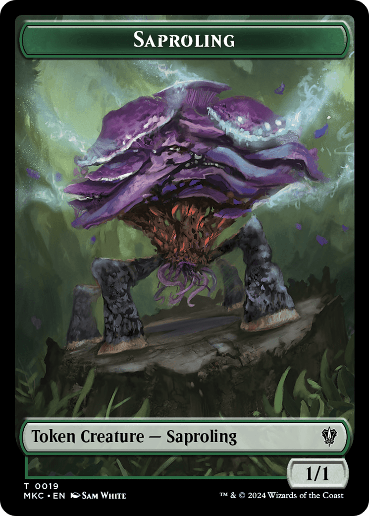 Saproling // Morph Double - Sided Token [Murders at Karlov Manor Commander Tokens] - Card Brawlers