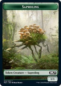 Saproling // Zombie Double - Sided Token [Core Set 2021 Tokens] - Card Brawlers