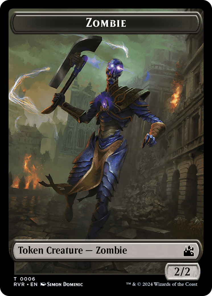 Saproling // Zombie Double - Sided Token [Ravnica Remastered Tokens] - Card Brawlers