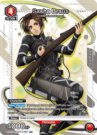 Sasha Braus (065) (U*) (UEX07BT/AOT-2-065) - UEX07BT Attack on Titan Vol 2 Foil - Card Brawlers