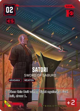 Satori - Sword of Saburo (003) - Night City Brawl Season 1 Foil - Card Brawlers
