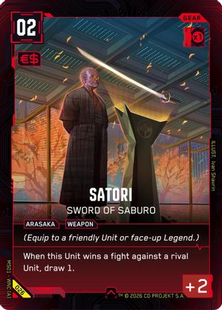 Satori - Sword of Saburo (026) - Welcome to Night City Retail - Card Brawlers