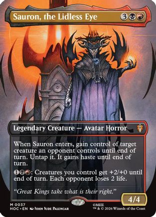 Sauron, the Lidless Eye (Borderless) (HOC-037) - The Hobbit: Eternal-Legal - Card Brawlers
