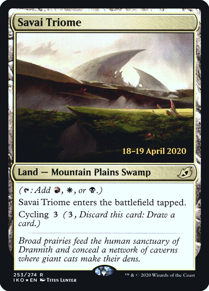Savai Triome [Ikoria: Lair of Behemoths Prerelease Promos] - Card Brawlers