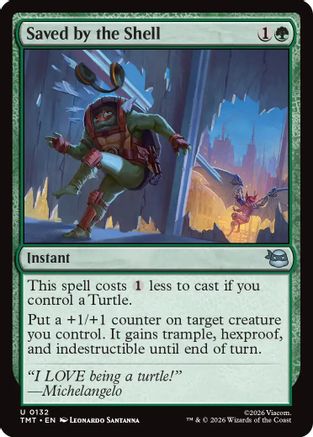 Saved by the Shell (TMT-132) - Teenage Mutant Ninja Turtles Foil - Card Brawlers
