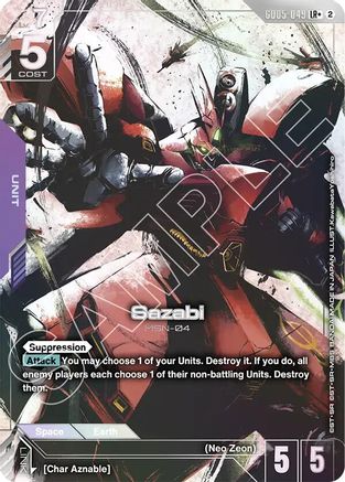 Sazabi (LR+) (GD05-049) - Freedom Ascension Holofoil - Card Brawlers