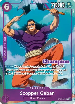 Scopper Gaban (CS 26-27 Winner Card Set Vol.1) (OP13-067) - One Piece Promotion Cards Foil - Card Brawlers