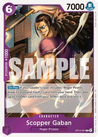 Scopper Gaban (OP13-067) - Carrying On His Will Foil - Card Brawlers