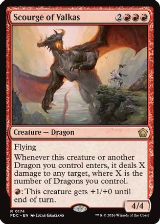 Scourge of Valkas (FDC-174) - Commander: Foundations - Card Brawlers