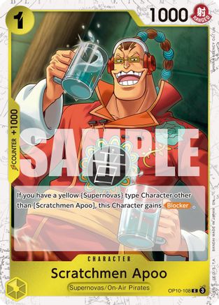 Scratchmen Apoo - OP10-108 (Pirate Foil) (OP10-108) - Premium Booster -The Best- Vol. 2 Foil - Card Brawlers