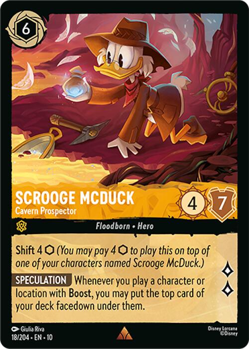 Scrooge McDuck - Cavern Prospector (18/204) [Whispers in the Well] - Card Brawlers