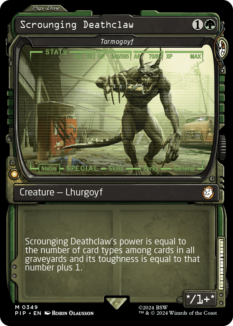 Scrounging Deathclaw - Tarmogoyf (Showcase) [Fallout] - Card Brawlers