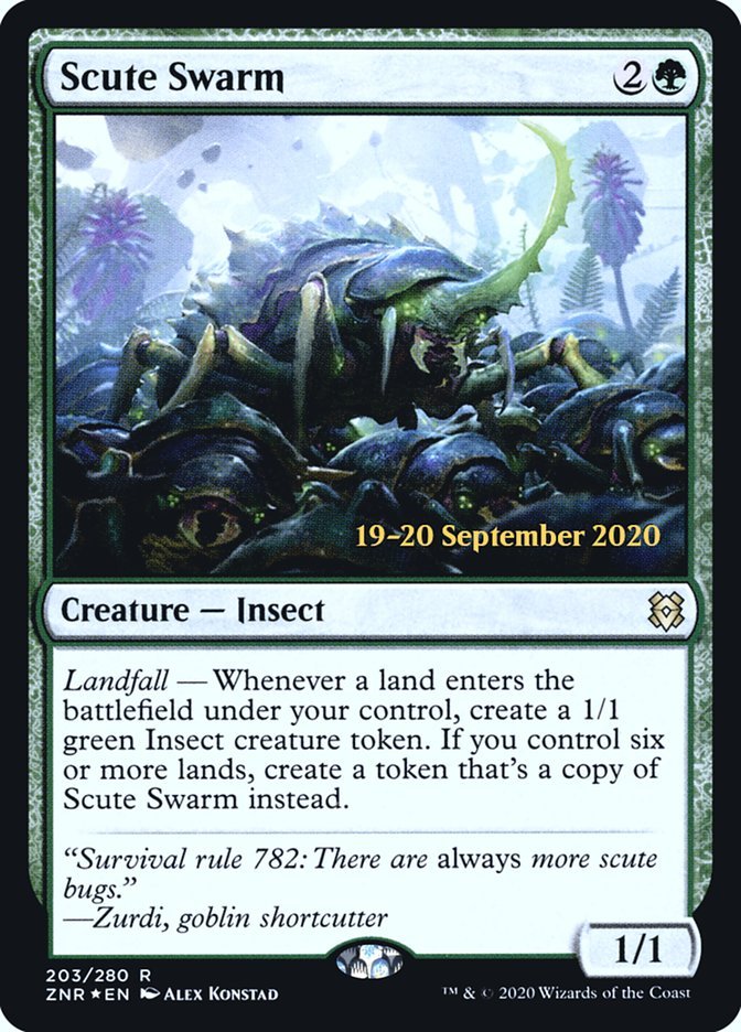 Scute Swarm [Zendikar Rising Prerelease Promos] - Card Brawlers