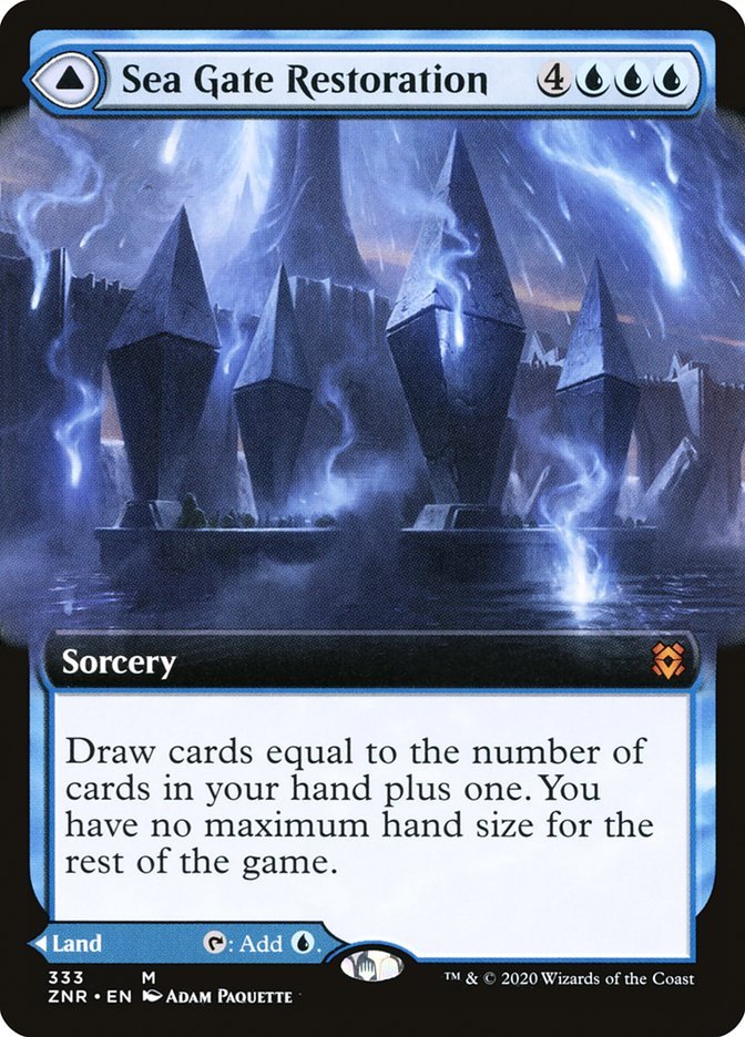 Sea Gate Restoration // Sea Gate, Reborn (Extended Art) [Zendikar Rising] - Card Brawlers