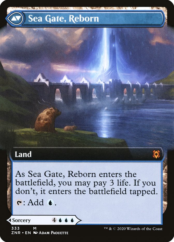 Sea Gate Restoration // Sea Gate, Reborn (Extended Art) [Zendikar Rising] - Card Brawlers