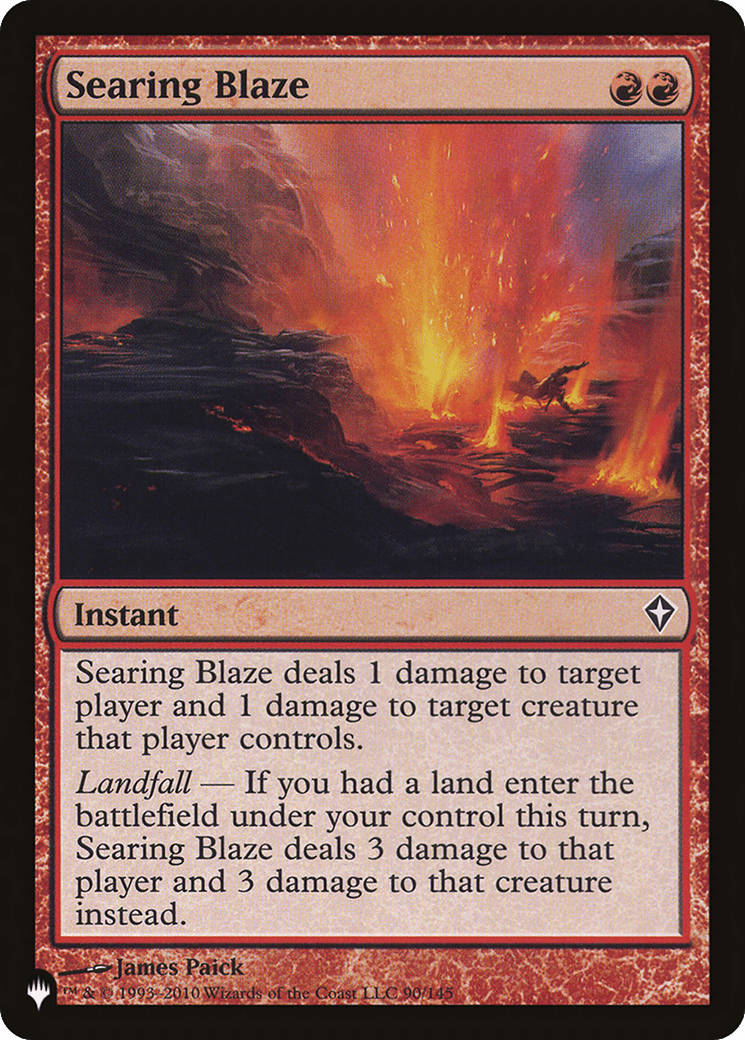 Searing Blaze [The List] - Card Brawlers