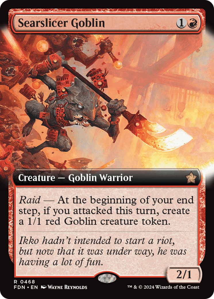 Searslicer Goblin (Extended Art) [Foundations] - Card Brawlers