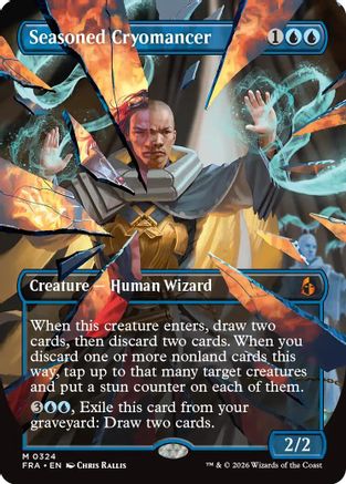 Seasoned Cryomancer (Borderless) (0324) (FRA-324) - Reality Fracture - Card Brawlers