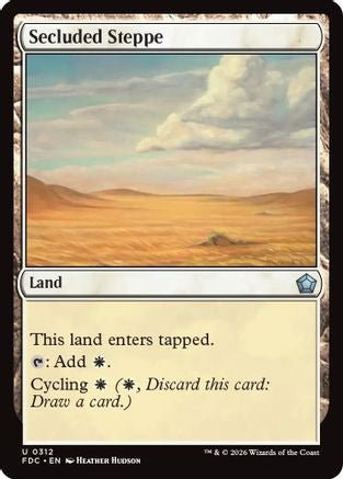 Secluded Steppe (FDC-312) - Commander: Foundations - Card Brawlers