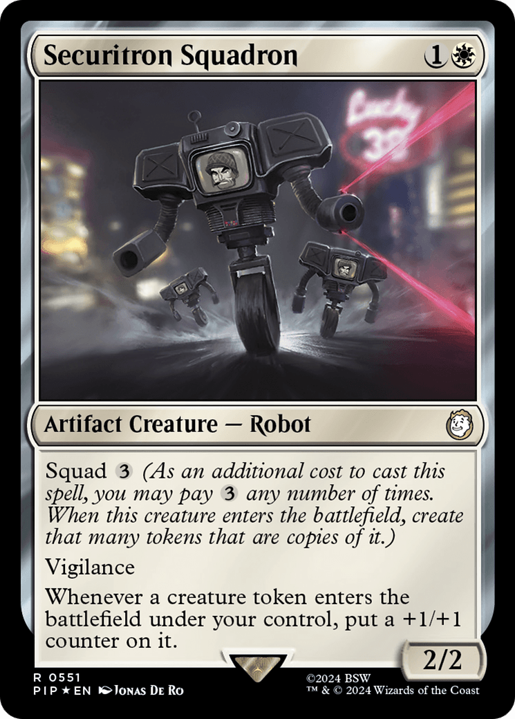 Securitron Squadron (Surge Foil) [Fallout] - Card Brawlers