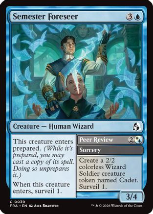 Semester Foreseer (FRA-039) - Reality Fracture Foil - Card Brawlers